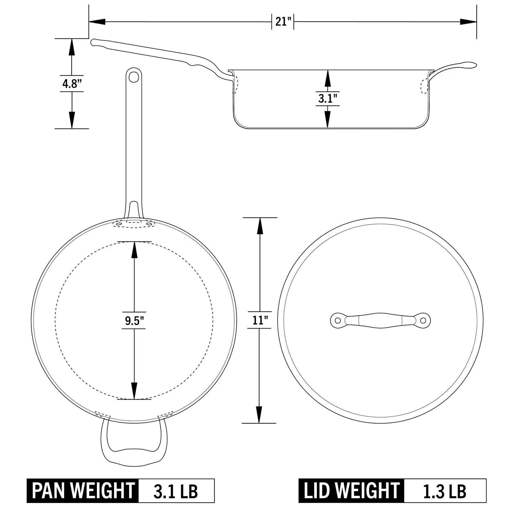 EATER Series | 4-quart Saute' w/Lid