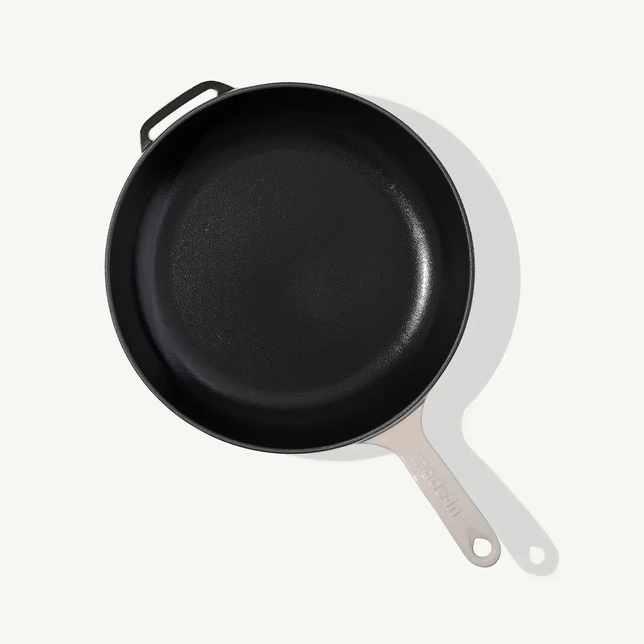 Enameled Cast Iron Skillet | Antique White