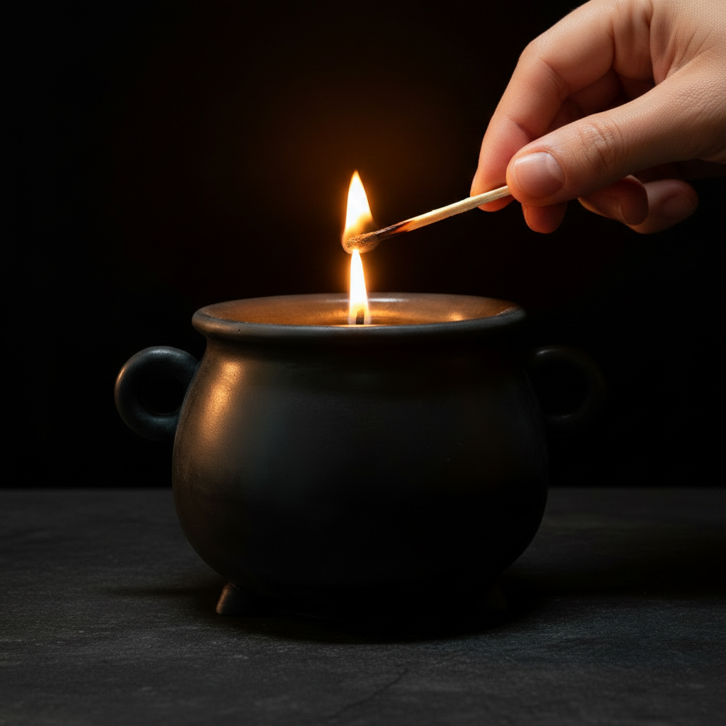 Witches Brew Cauldron Candle