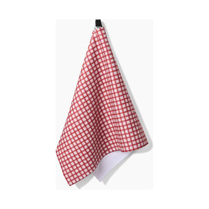 Geometry - Fireside Plaid Red Tea Towel