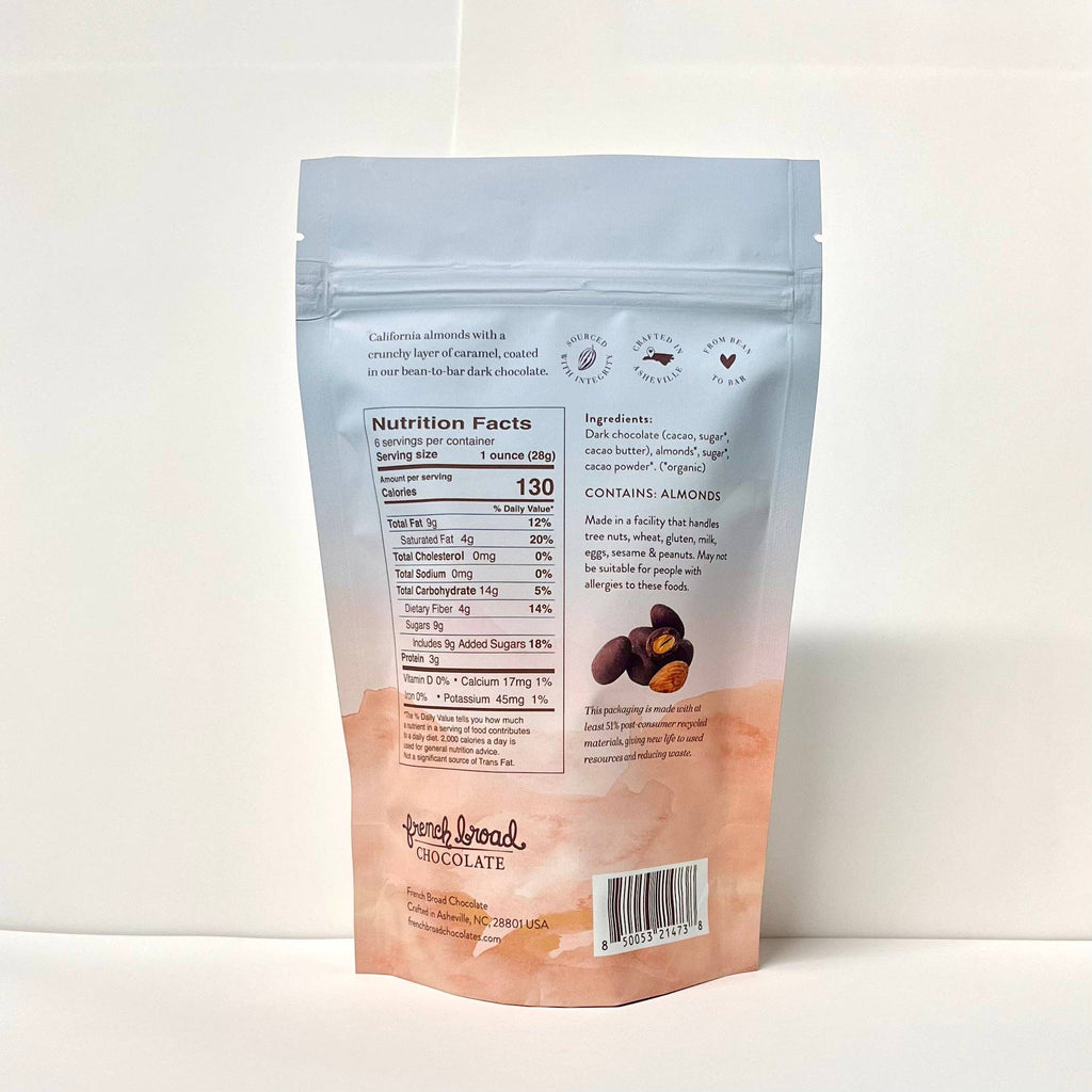 Dark Chocolate-Covered Caramelized Almonds