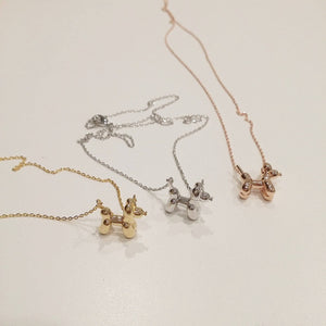 Balloon Dog Necklace | Silver