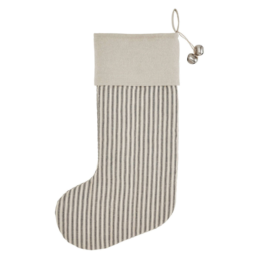 Sawyer Mill Ticking Stripe Stocking | Charcoal