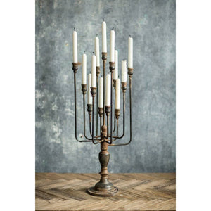 Black 13-Candle Iron Candelabra
