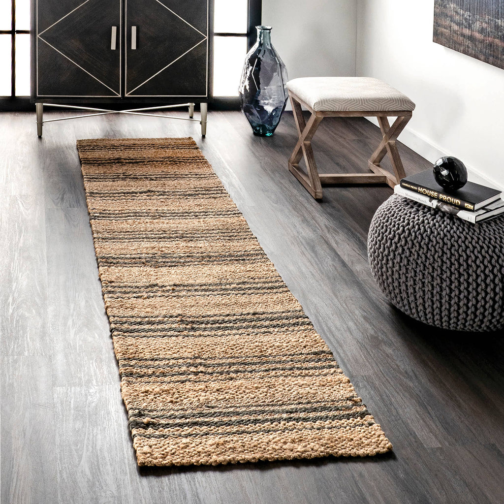 Hand Loomed Sandy Jute Area Rug