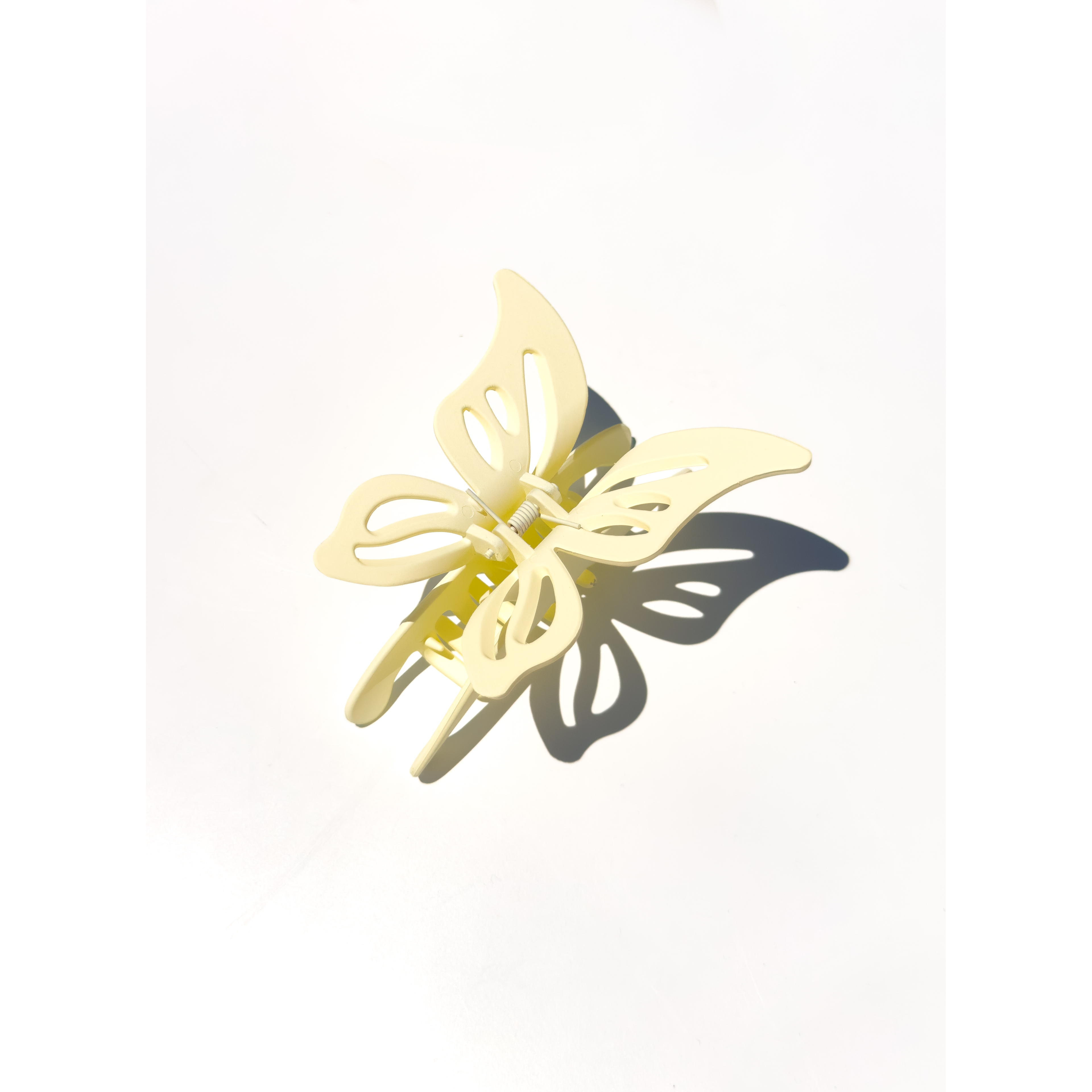 Matte Butterfly Hair Claw Clip | Cream