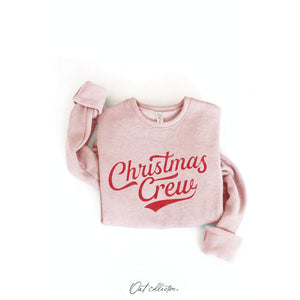 Christmas Crew Graphic Sweatshirt  | Cranberry Heather