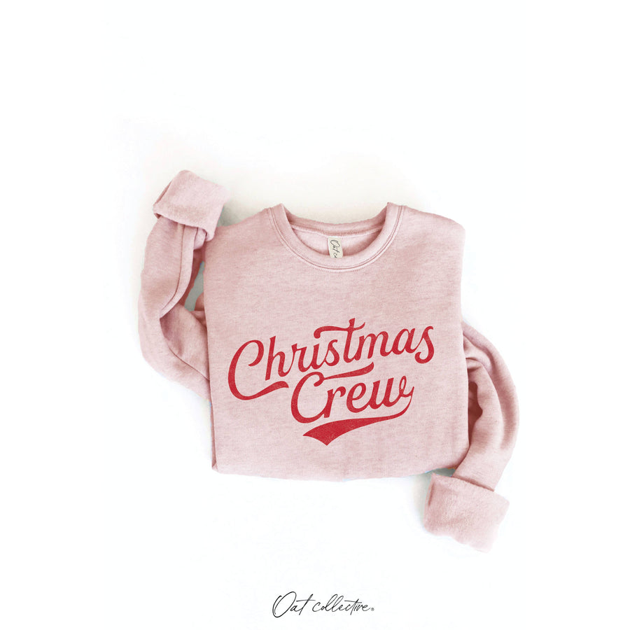 Christmas Crew Graphic Sweatshirt  | Cranberry Heather