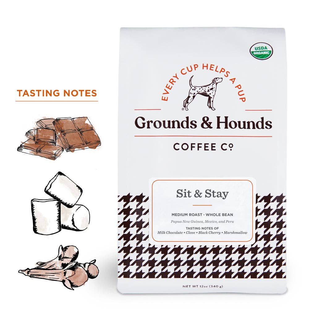 Grounds & Hounds Coffee Co.® Roast Coffee | Sit & Stay™ (Ground)