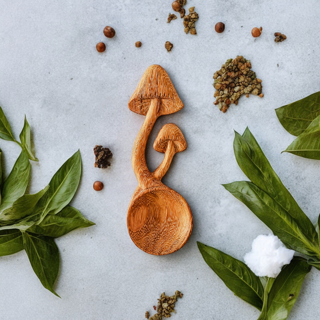 Wooden Mushroom Spoon