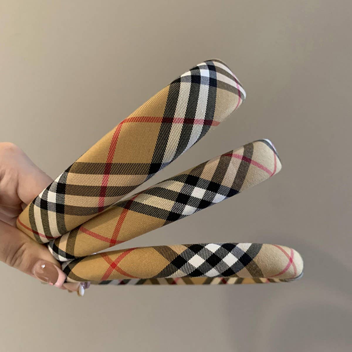 ACCITY - Plaid Headband Wide High Top Slim Face_CWAHA08155: TYPE2 / (OS) 1