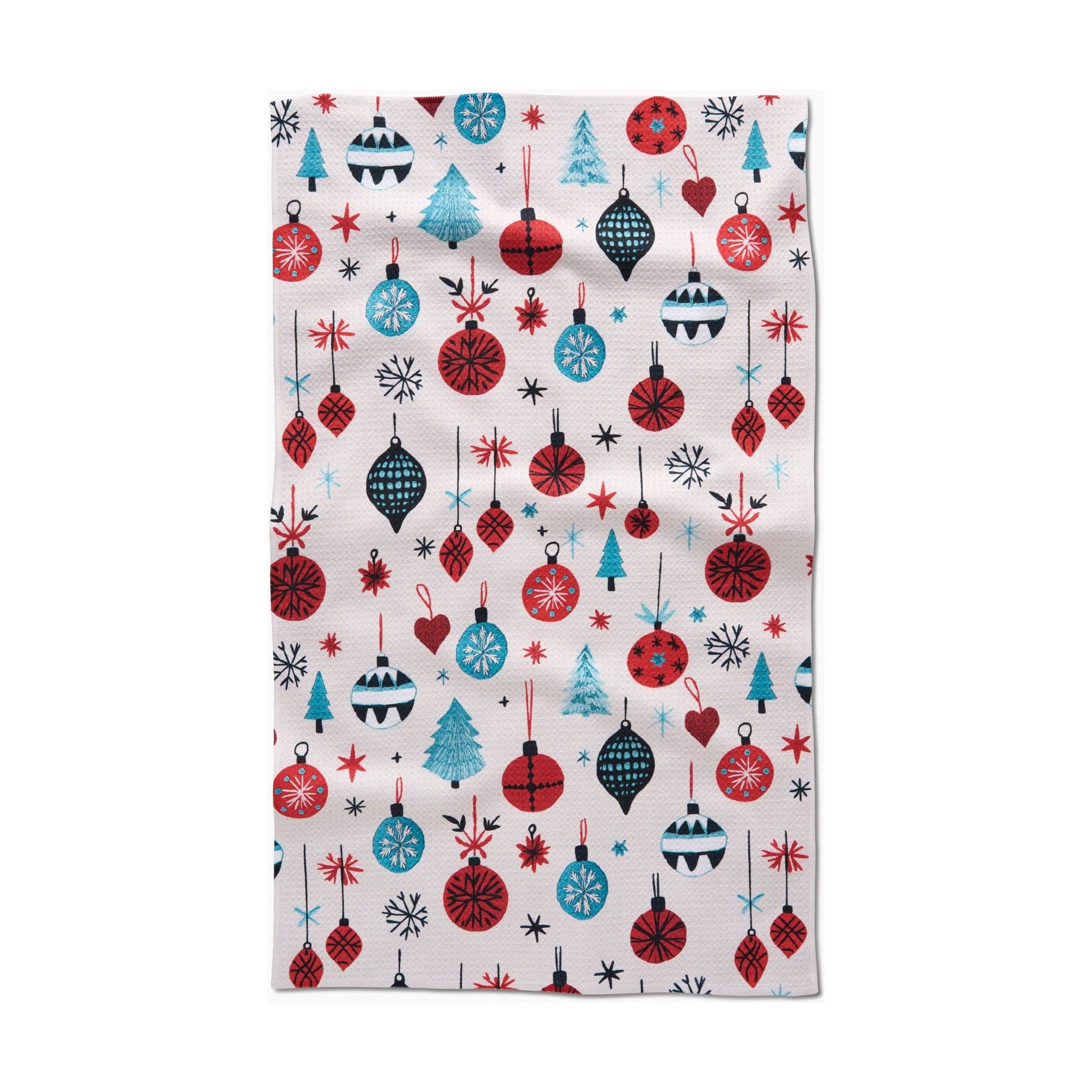 Geometry - Embroidered Ornaments Tea Towel