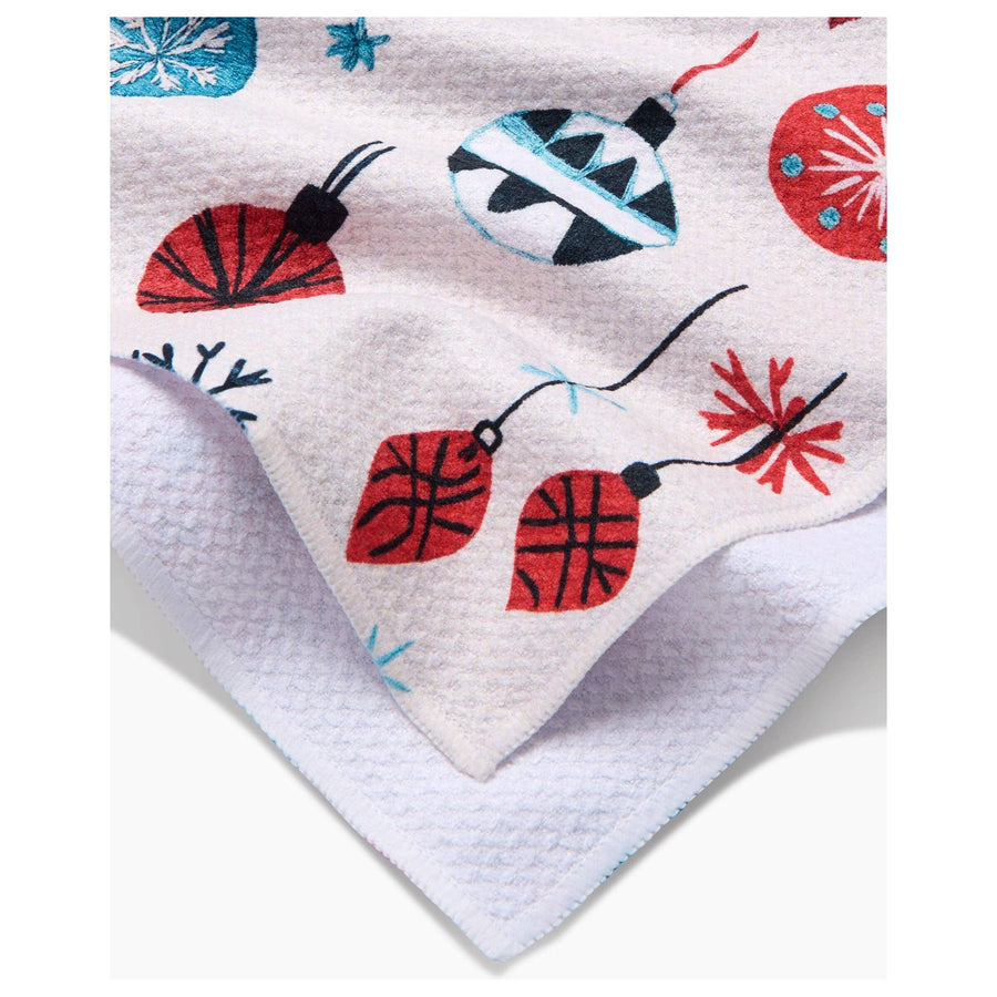 Geometry - Embroidered Ornaments Tea Towel
