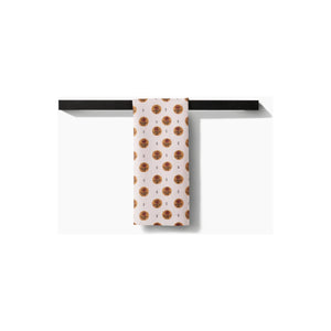 Geometry - Artisanal Floral Cream Tea Towel