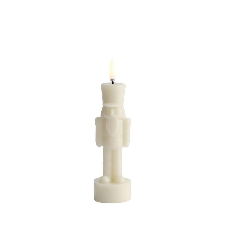 Uyuni LED Nutcracker Candle | Oyster Grey