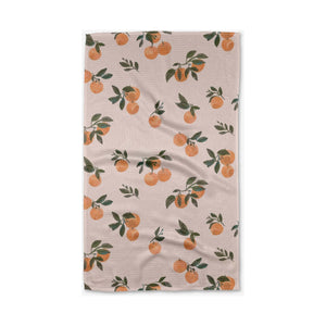 Geometry - Pretty In Peach Tea Towel