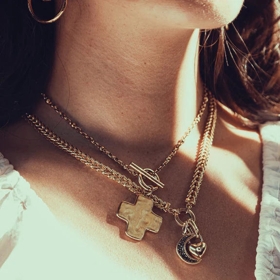 Life In Balance Cross Toggle Necklace