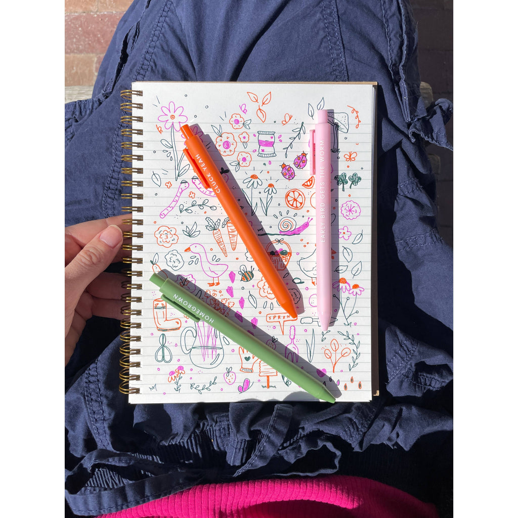 S/3 Gel Pens | Farm Fresh Jotter Set