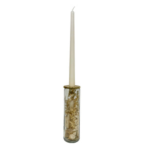Botanical Taper Candle Holder: Tall | White Blossoms