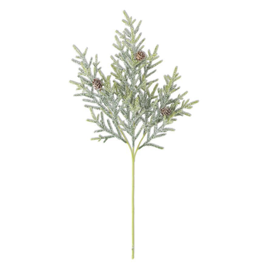Snowy Juniper Stem w/Mini Pinecones