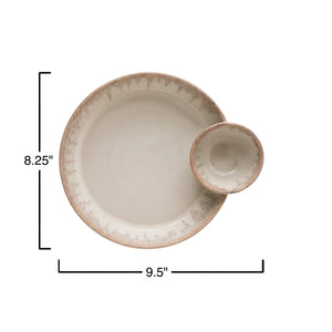Stoneware Serving Dish w/ Sections