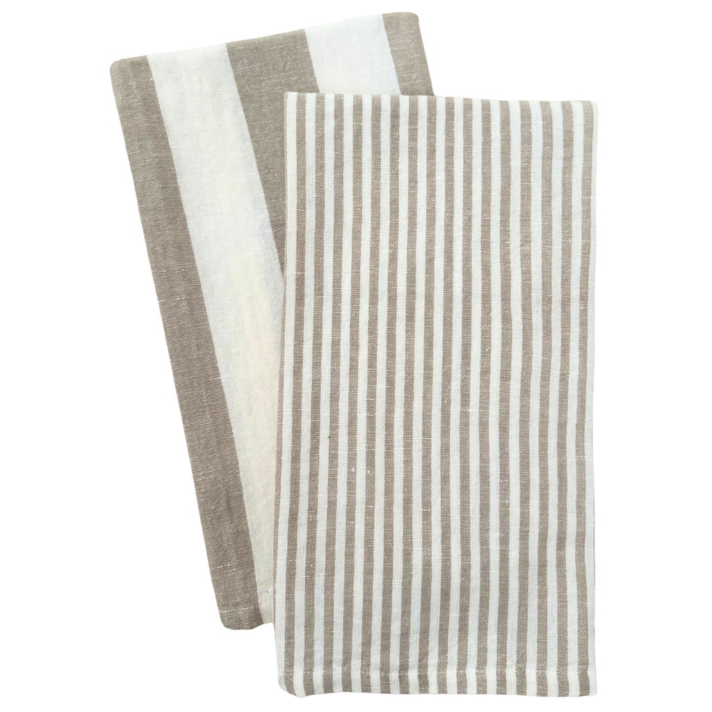 S/2 Stripe Tea Towel Set