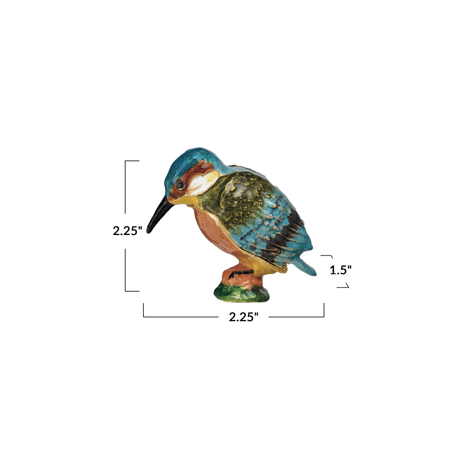 Trinket Box | Enameled Metal Kingfisher