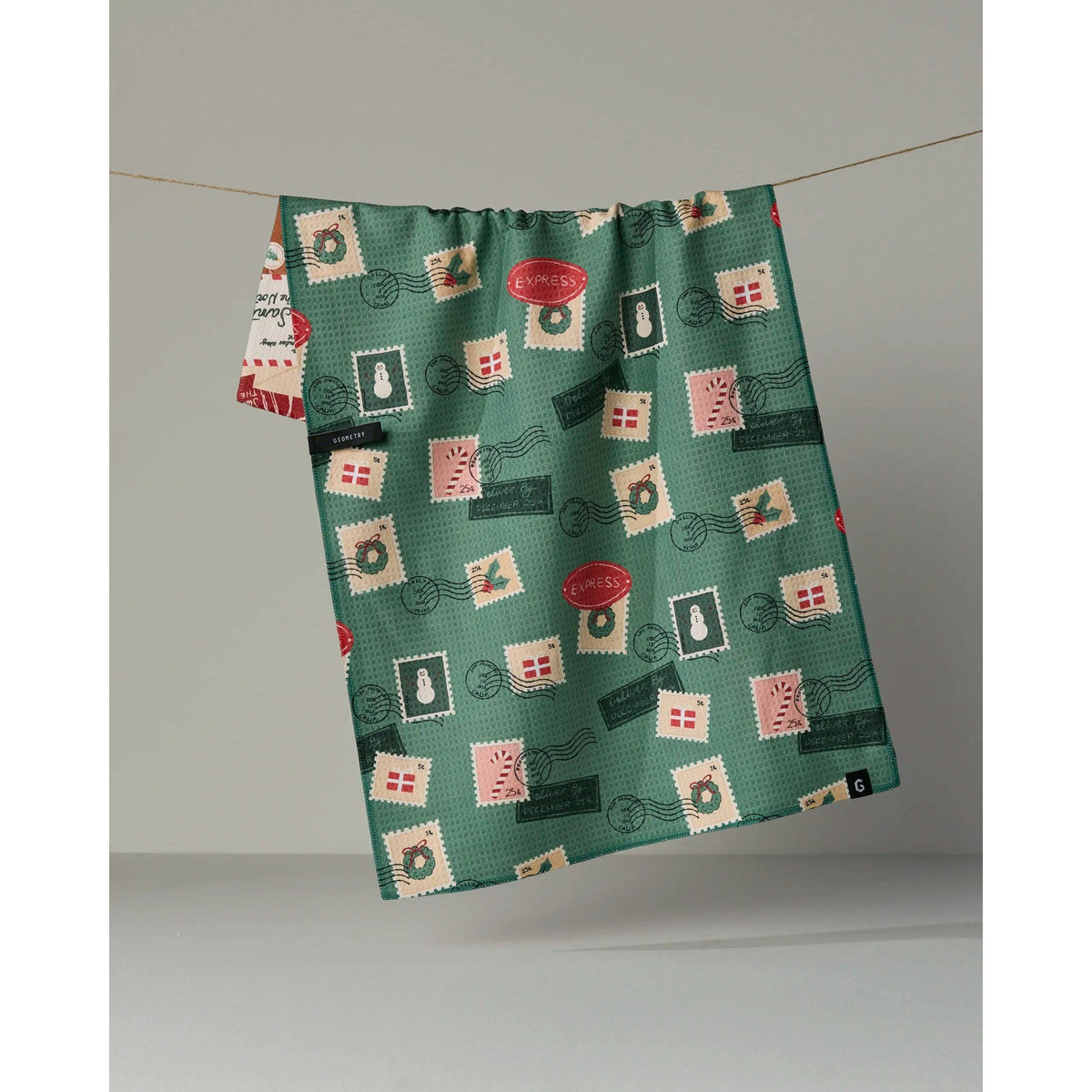 Geometry - Merry Mail Luxe Kitchen Towel