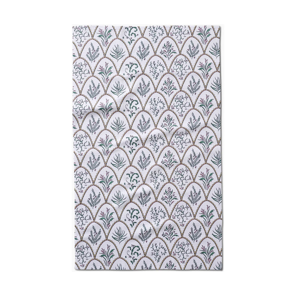 Geometry - Floral Scallops Tea Towel