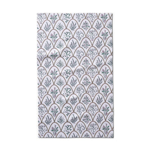 Geometry - Floral Scallops Tea Towel