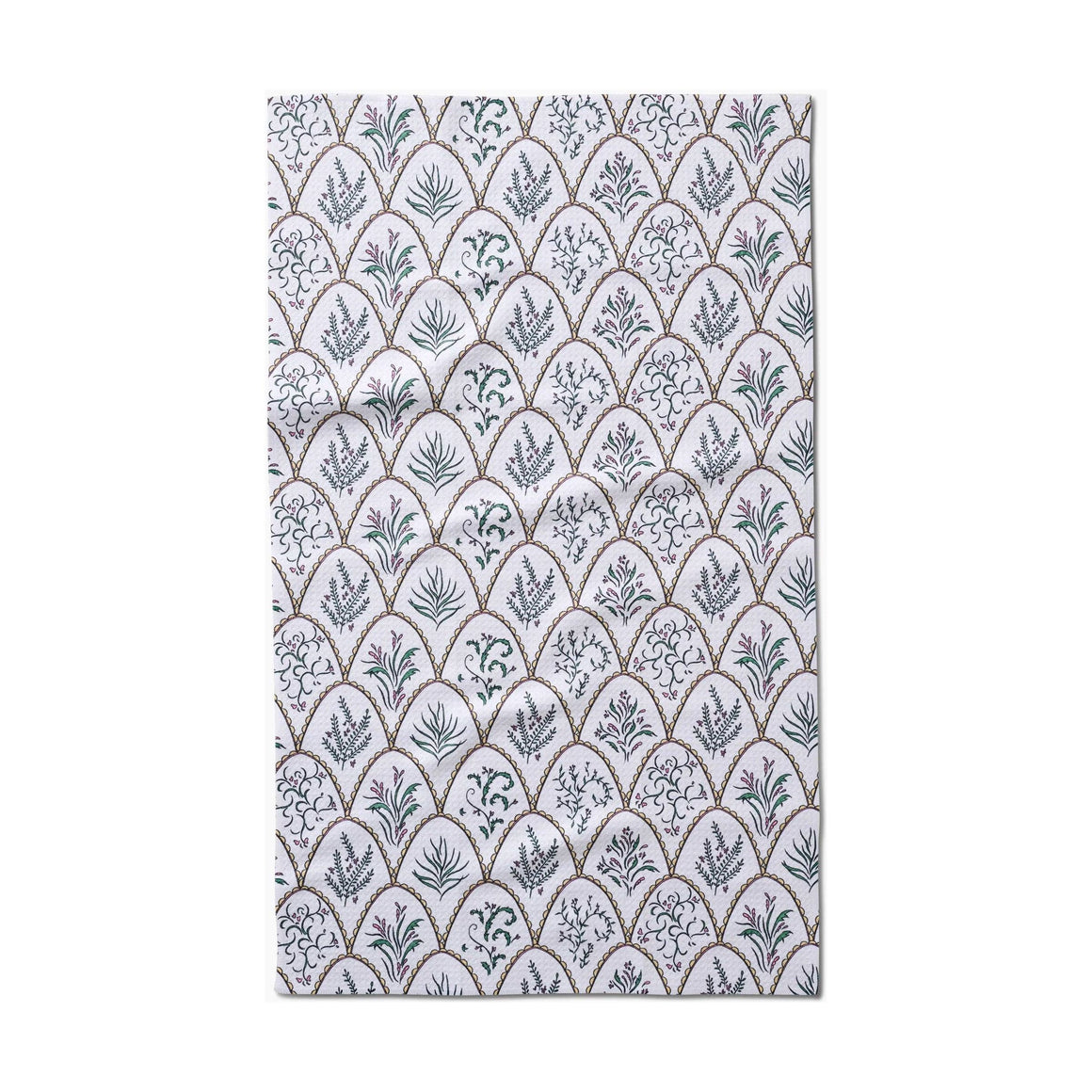 Geometry - Floral Scallops Tea Towel
