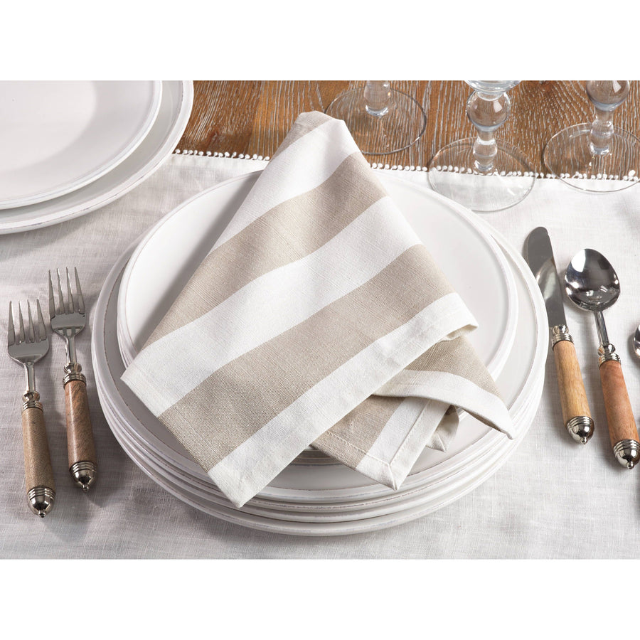 Classic Striped Napkin |  Taupe