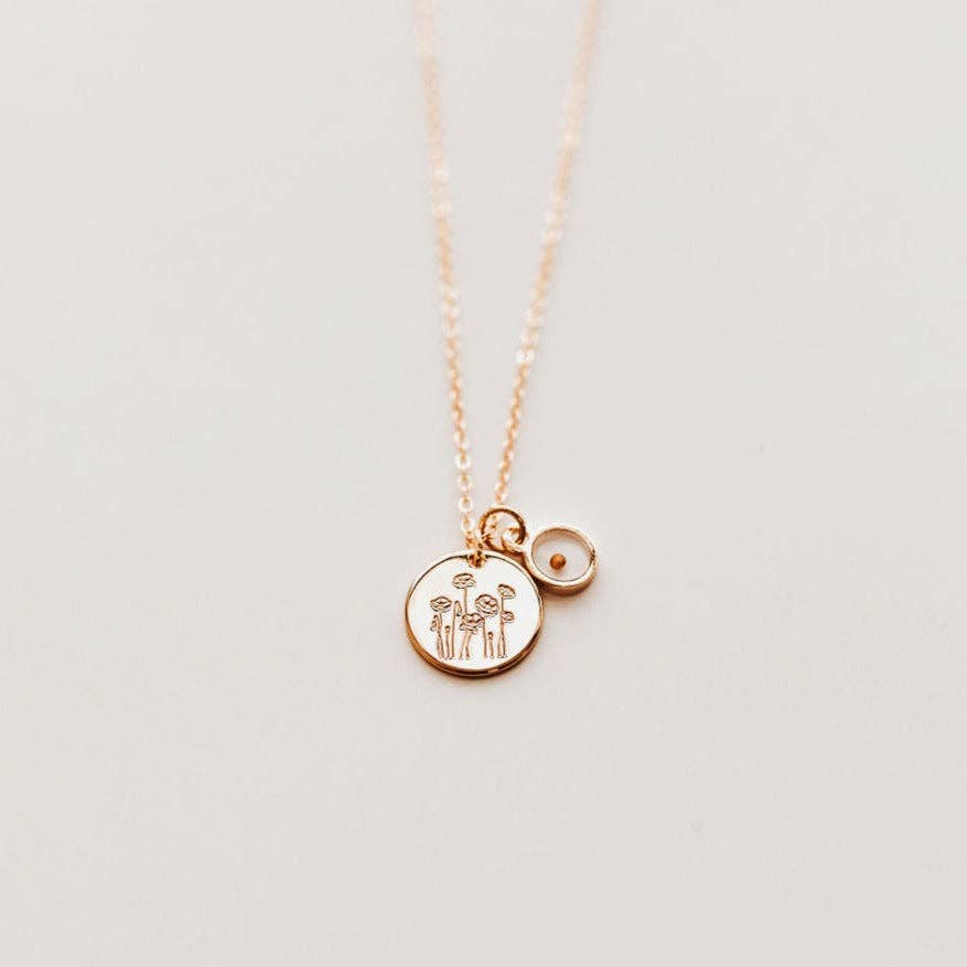 Poppy Necklace w/Mustard Seed: Poppy