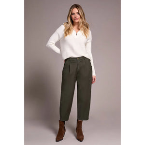 Audrey Mid Rise Girlfriend Barrel Crop Jeans | Spruce