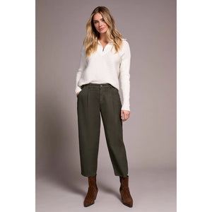 Audrey Mid Rise Girlfriend Barrel Crop Jeans | Spruce