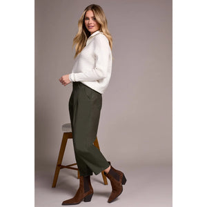 Audrey Mid Rise Girlfriend Barrel Crop Jeans | Spruce