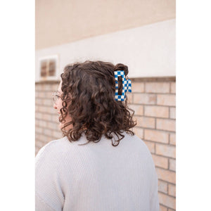 Checker Hair Claw | Orange