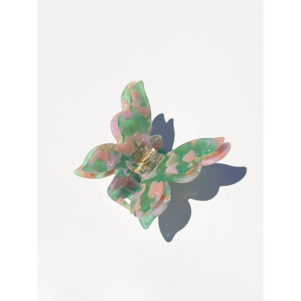 Flutter Butterfly Hair Claw Clip | Mossy Pink
