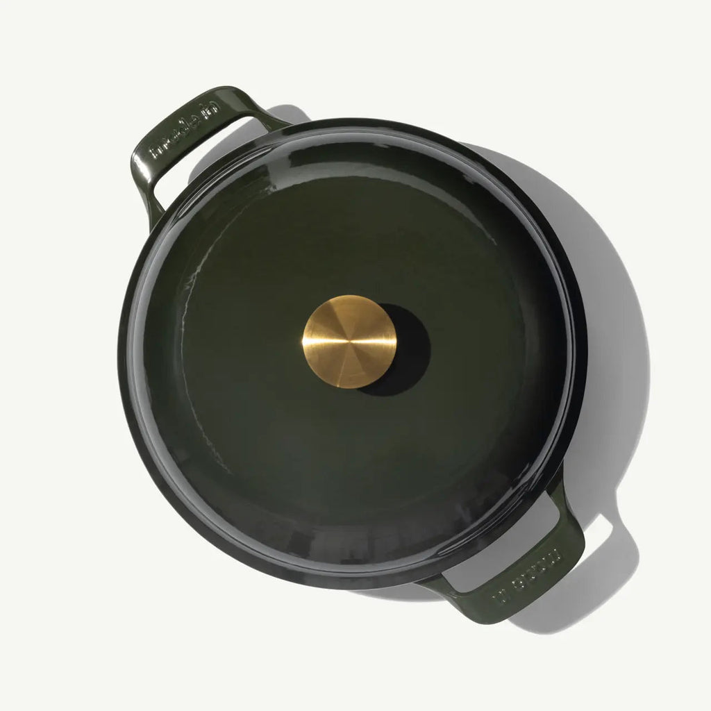Enameled Cast Iron Braiser | Willow Green