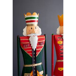 Painted Metal & Wood Nutcrackers