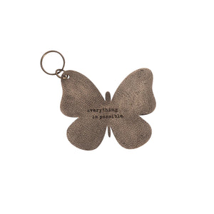 Leather Butterfly Keychain