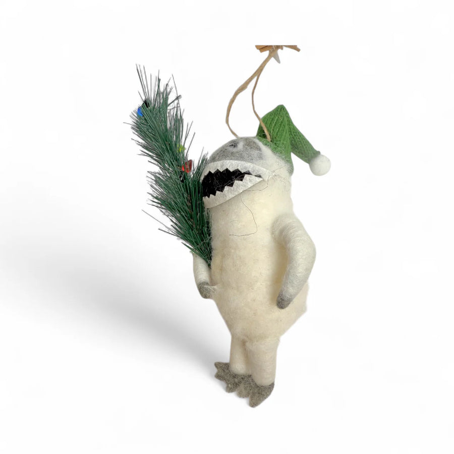 Felt Yeti Ornament