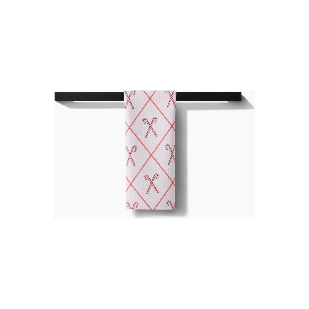 Geometry - Festive Candy Canes Tea Towel