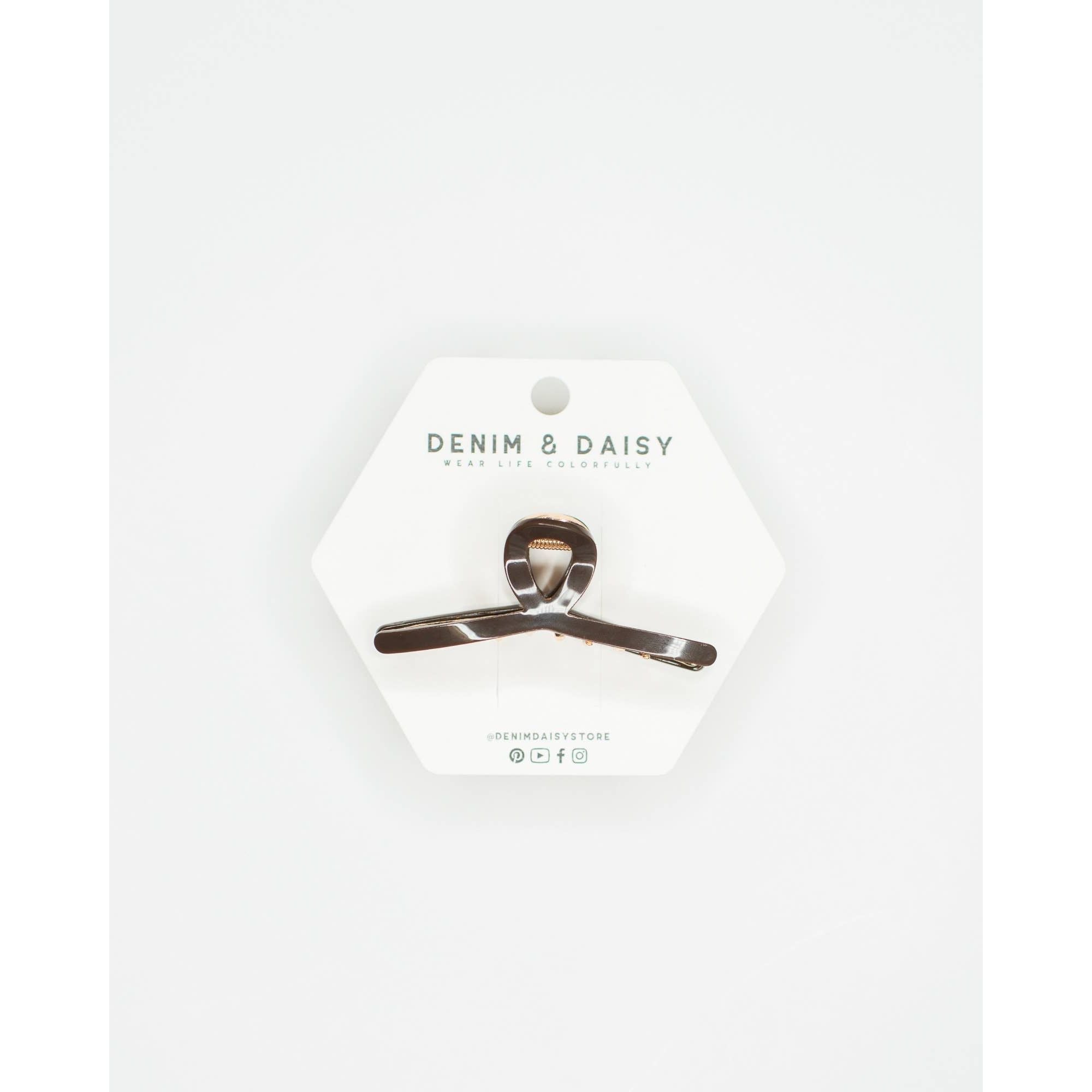 Mini Loop Hair Claw Clip | Chocolate