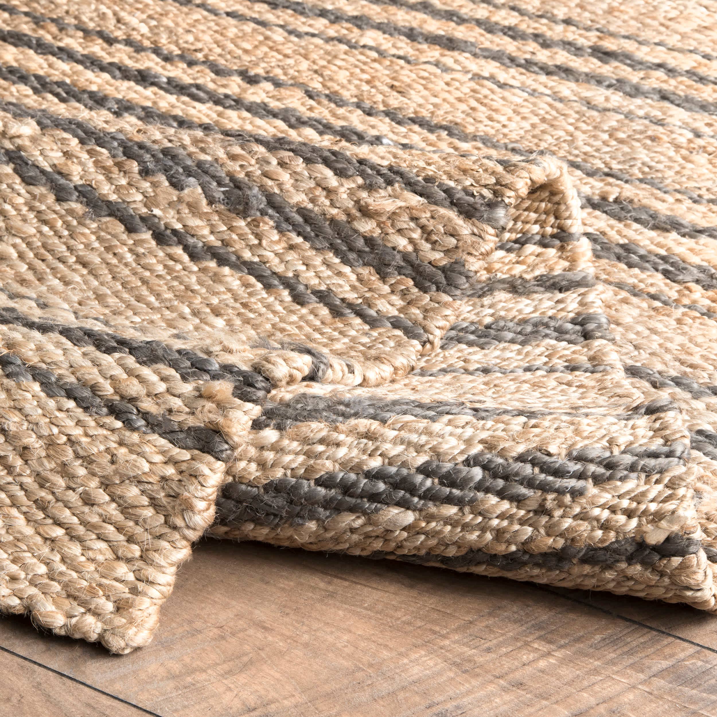 Hand Loomed Sandy Jute Area Rug