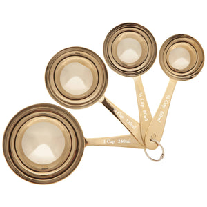 S/4 Gold Measuring Cups