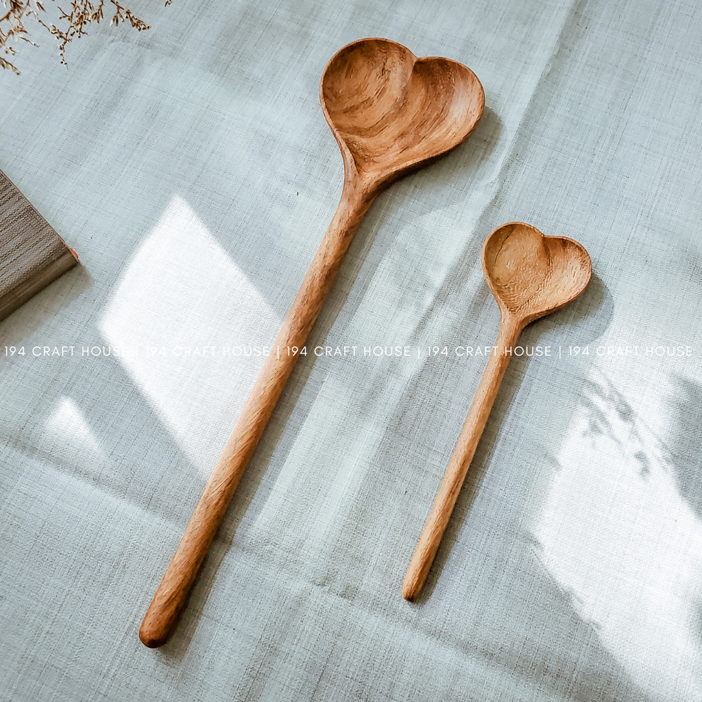 Wooden Heart-Shaped Spoon | Large