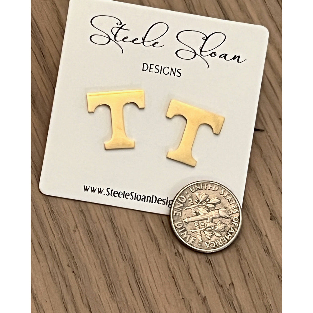 University of Tennessee  T Earrings  