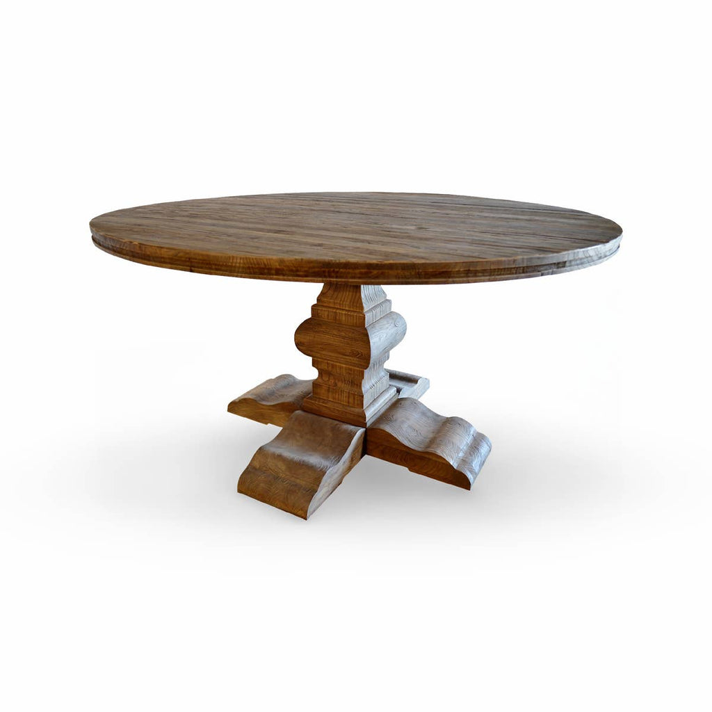 Reclaimed Elm Round Dining Table