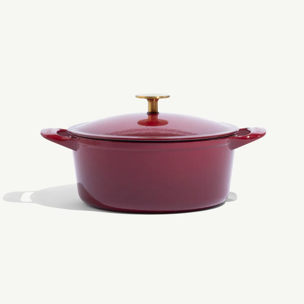 Enameled Cast Iron Dutch Oven | Round  5.5 Qt  - Ruby Red